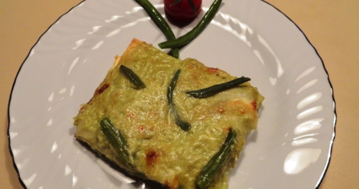 lasagne al forno con pesto